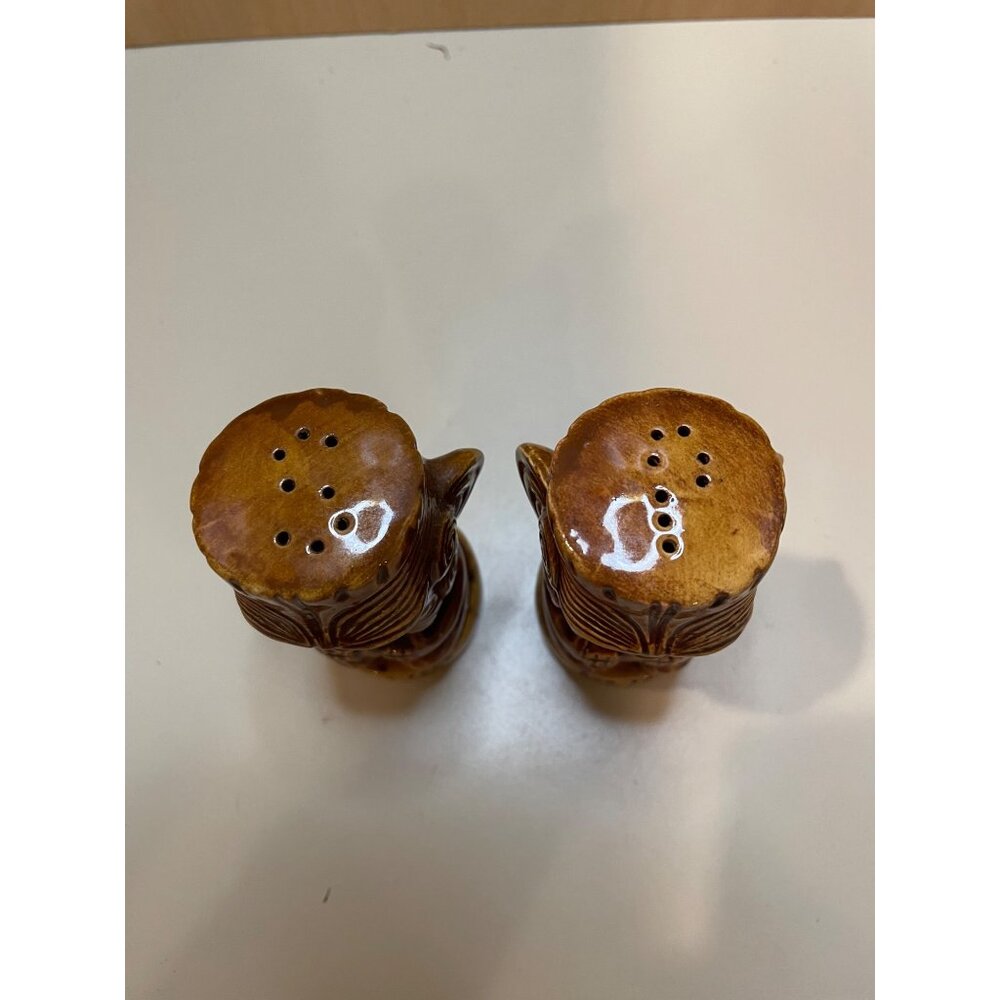 Vintage Bob Lees Islander Tiki Salt & Pepper Shaker Set Ceramic Brown Polynesian - Picture 6 of 11